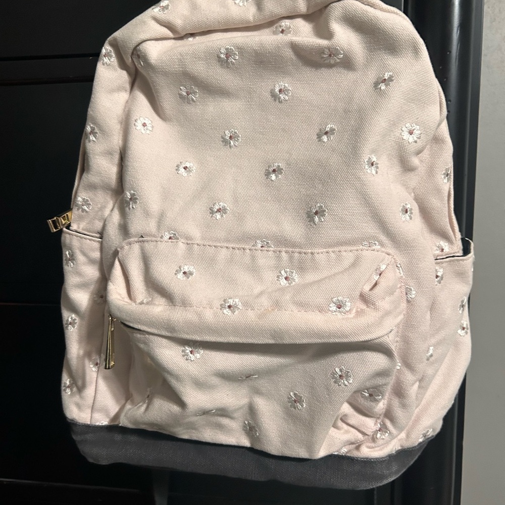 Pottery Barn Teen - Emily & Merritt Floral Embroidered Pink Backpack